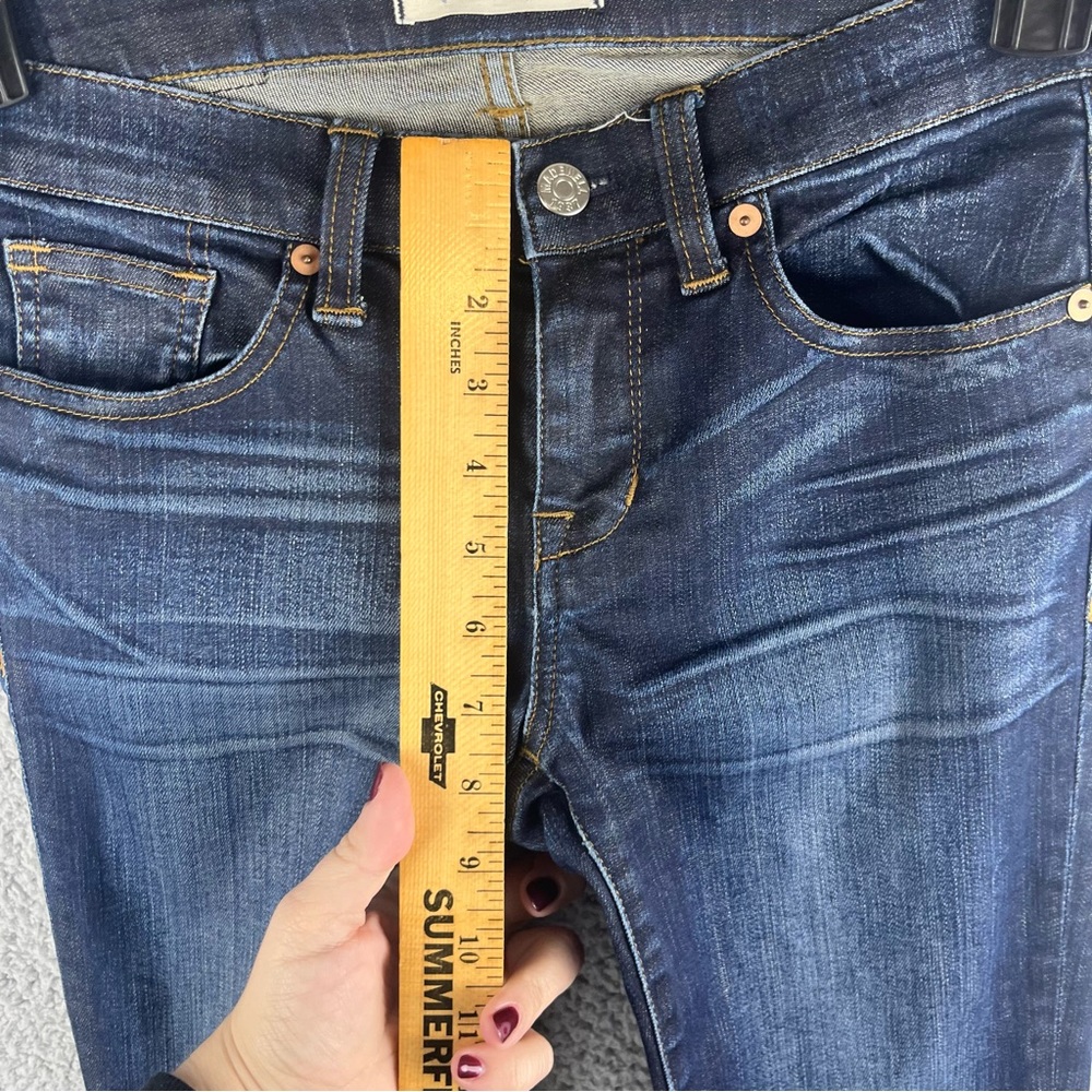 Madewell Women’s Skinny Skinny Dark Wash Mid-Rise Cuffed Jeans Size 25 - Picture 4 of 14